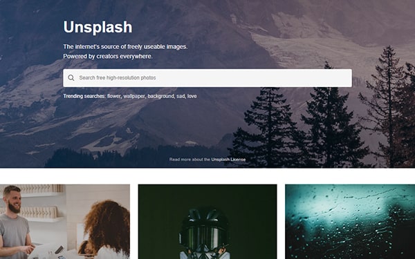 Unsplash, en iyi 10 ücretsiz stok fotoğraf sitesi içinde yer almaktadır.